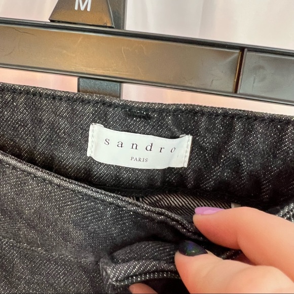 Sandro Paris High Waisted Straight Cut Jeans, size EU 42 - Picture 3 of 10